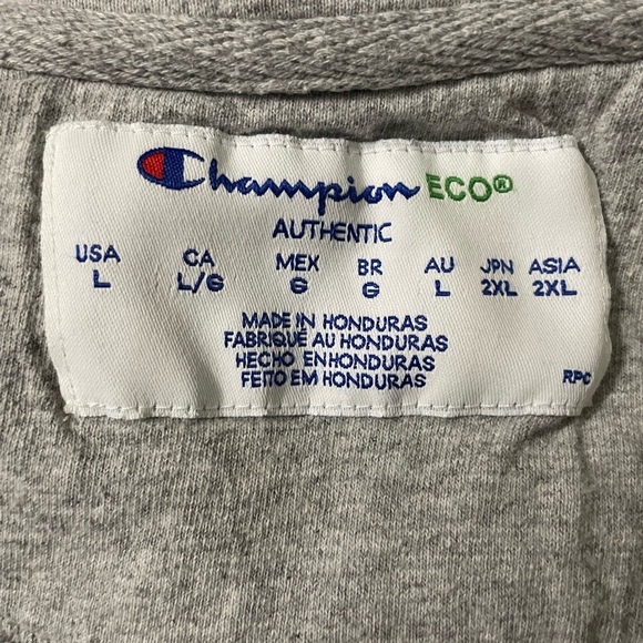 Champion Men's Eco Full-Zip Hoodie in Size L - Picture 5 of 6